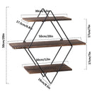Wall Mounted Rustic Floating Shelves Decorative Wooden Kitchen Wall Display Shelf