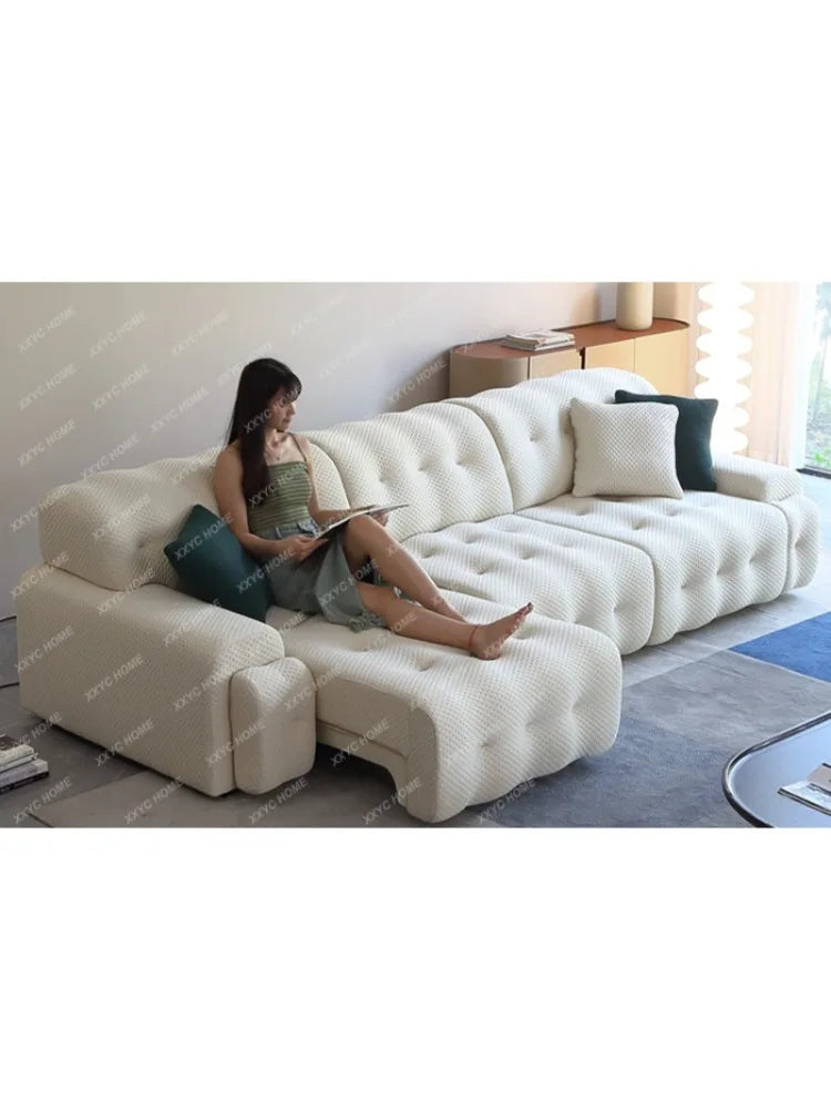 Bubble Multifunctional Electric Sofa Variable Bed Smart Living Room Italian Retractable Fabric Sofa Small Apartment