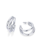 Vonmoos Neue 14K Vergoldete Chunky Multi Hoop Ohrringe für Frauen Modische Hypoallergene Trendige Triple Split Loop Huggie Ohrringe