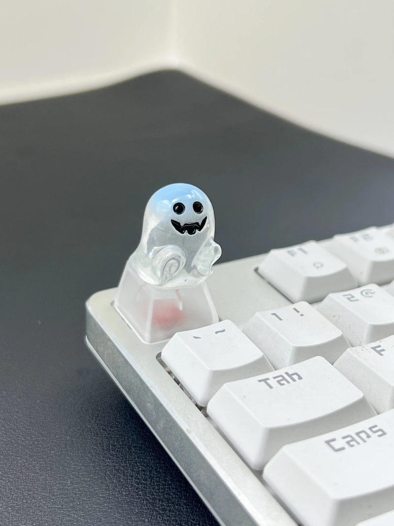 1Pcs Cute Halloween Skeleton Ghost Key caps Cross Axis Mechanical Keyboard Accessories