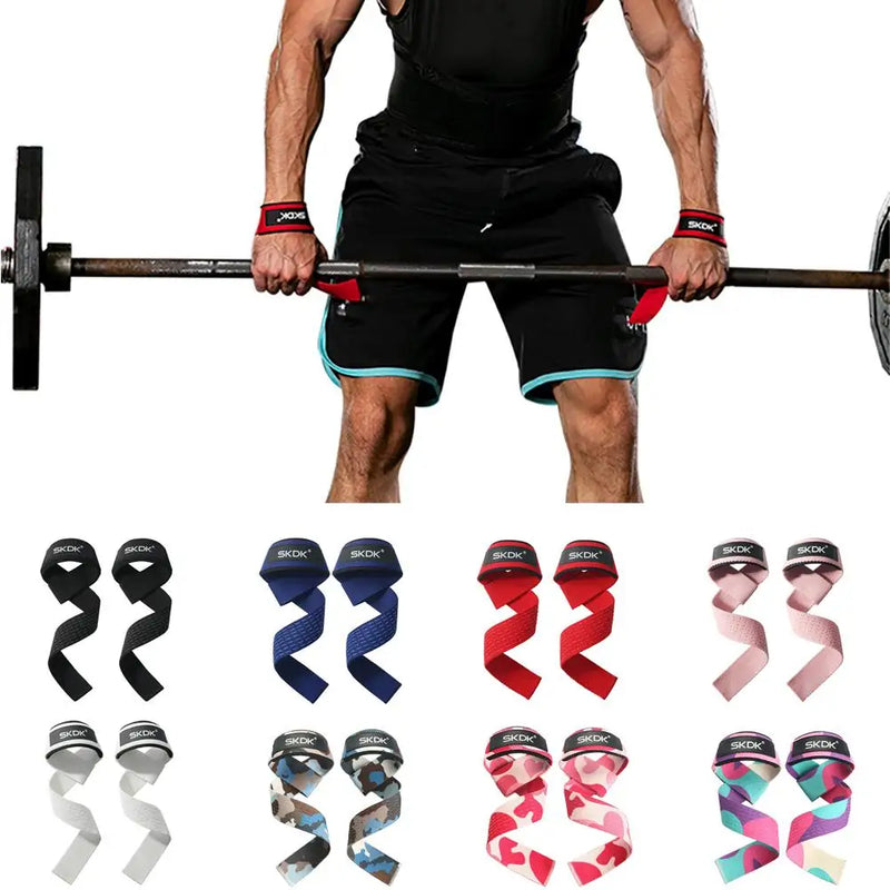 Silicone Weightlifting Straps Anti-Slip Lifting Wrist Wrist Crossfit Strength Hand Straps Grips Deadlifts Training Support A8V7