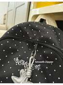 New Large Capacity Polka Dot Backpack Lightweight Multifunctional Piano Key Backpack Black Piano Mochilas for Women
