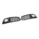 Front Bumper Fog Light Lamp Mesh Grille Honeycomb Cover For Audi A4 B8 2009-2012