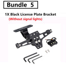 Motorcycle License Plate Holder and LED Turn Signal Light For Yamaha MT07 MT10 For Kawasaki Z750 Z800 For BMW R1200  Accessories