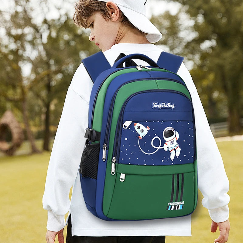Elementary School Students Schoolbag Boys 1,2,3,4,5,6 Grades 6-12 Years Old Astronaut Shoulder Baglaptop Backpack Waterproof WEA