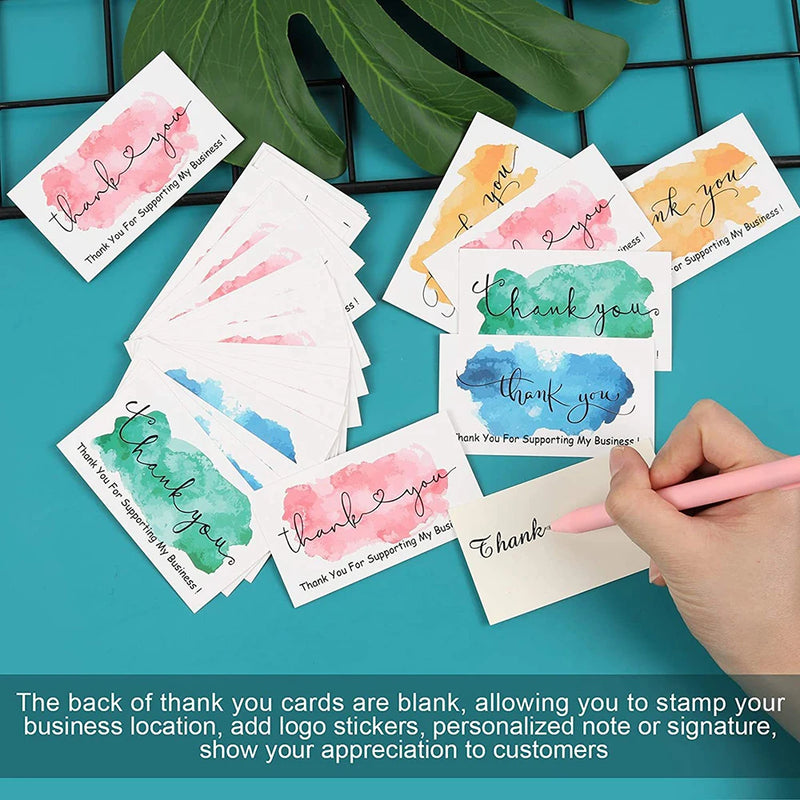 10-50Pcs/pack Thank You For Supporting My Small Business Cards Paper Gift Decoration Label Custom Write Your Goods Follow Card