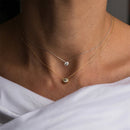 eManco Edelstahl Charm Strass Halskette Anhänger Mode 12 Farben Geburtsstein für Schmuckherstellung Damen DIY Zubehör