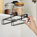 Wine Glasses Holder Bartender Stemware Hanging Rack Under Cabinet Stemware Organizer Glass Goblet Iron Rack Bar Tool Storage