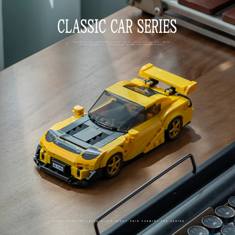 City RX7 Classic Racing Cars Building Sets Creative Bricks KIts JDM Sport Cars Building Blocks Model Gifts for Adult Boys 351pcs
