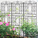 6 Panels Garden Border Trellis High Metal Climbing Plants Support Trellis Plants Fencing Barrier for Outdoor Patio Backyard