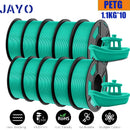 JAYO 10Rolls petg Filament 175mm 3d printing no bubbles no drawing smooth multiple colors optional for 3D printing 1.1kg/1roll