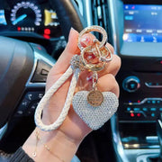 Kristall-Autoschlüsselanhänger für Damen mit funkelndem Strass, Herzform-Schlüsselanhänger für Mädchen, Geburtstags-, Oster-, Valentinstagsgeschenke