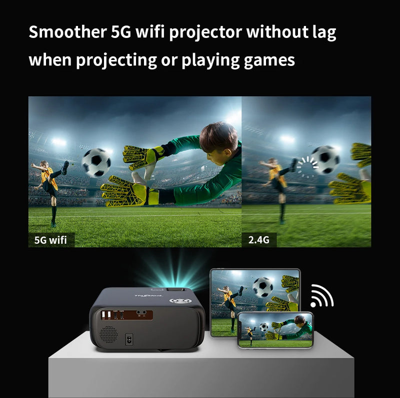 ThundeaL Full HD Projector 1080P WiFi Video Proyector TD97 Pro Home Theater Android TD97Pro TD97W 4K Projector Movie Home Cinema