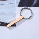 Vnox Personalize Keychains, Custom Father's Day Gift to Him, 3D Bar Key Chain, Stainless Steel Name Date Logo Engraving Keyrings