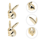 2Stück Osterhase Goldene Keramik Hasen Osterornament Tischdekoration für Oster-Desktop-Dekor Osterhase Heimdekorationen