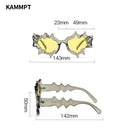 KAMMPT Wave Shape Women Sunglasses 2023 New Stylish Irregular Candy Color Eyewear Trendy Brand Design Outdoor Travelling Shades