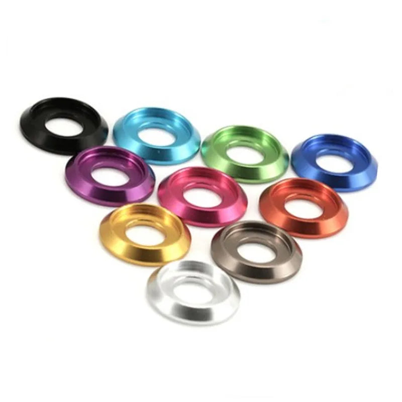 20pcs M2 M2.5 M3 m4 m5 m6 M8 half round colourful Aluminum cup head washer for button head screw A1