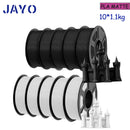 JAYO 3D Filament Printer PLA PLUS/PLA /PETG/PLA+2.0/ABS/TPU 1.75mm 10Rolls for FDM 100%No bubbel 3D Printer Materials DIY Gift