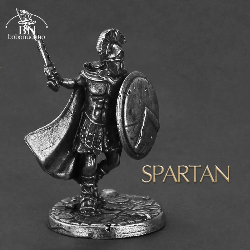 1pcs Ancient Spartan Rome Soliders Figurines Miniatures Vintage Metal Soldiers Model Statue Desktop Ornament Gift