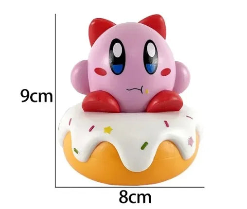 8pcs Anime Games Kirby Action Figures Toys Pink Cartoon Kawaii Kirby PVC Cute Figure Action Toy Christmas Gift for Children