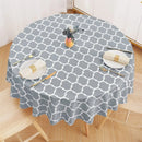 Olanly Waterproof Tablecloth Heat-Resistant 60inch Round PVC Table Cloth Wedding Kitchen Dining Desk Moroccan Table Coat Cover