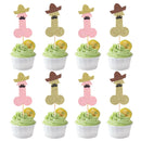 10pcs Glitter Willy Penis Cupcake Topper Funny Nude Dick Cake Toppers Wedding Favors Bachelorette Adult Hen Night Party Supplies