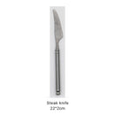 Retro Scrub 304 Stainless Steel Flatware Kitchen Cutlery Set Steak Knife Fork Spoon Set Dessert Fork Vintage restaurant Cutlery