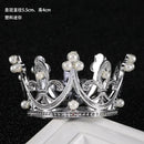 1Pcs Mini Crown Cake Decoration Gold Silver Pearl Tiara Crowns for Children Hair Ornaments DIY Cake Topper Wedding Decoration
