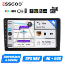 ESSGOO 7"/9"/10“ 2 DIN Android 14 4+64G Car Stereo Carplay Android Auto GPS SAT Navi Bluetooth FM RDS Radio WIFI Touchscreen