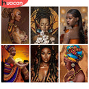 HUACAN 5D Diamond Painting New Arrivals African Woman Rhinestones Diamond Embroidery Cross Stitch Portrait Mosaic Sale Decortion
