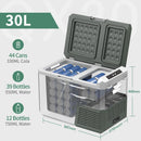 Alpicool QX 25L 30L 40L Car Refrigerator 12/24V DC 100-240V AC Fridge Freezer Dual Zone Portable Compressor Cooler for Camping