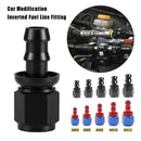 4pcs/set High Adaptability Tube Hose End For Universal Accessories And Aluminum Alloy Is Sturdy Red and blue AN4 0 degree