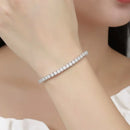 Luxury Hiphop Iced Out  4mm Cubic Zirconia Crystal Tennis Bracelets For Women Men Gold Color Silver Color Bracelet Chain Jewelry