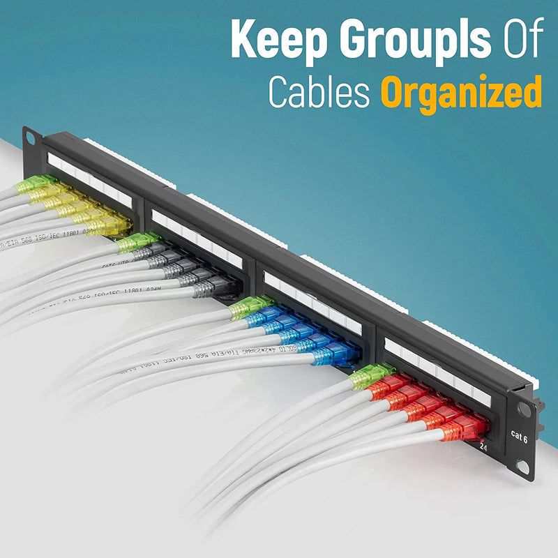 Linkwylan RJ45 Cat6 Pass Through Connectors Assorted Colors EZ to Crimp Modular Plug for Solid or Stranded UTP Network Cable