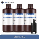ANYCUBIC 3PCS High Speed Resin 5X Faster Printing Speed Low Viscosity UV Resin for Photon Mono M7 Max LCD 3D Printer