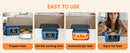 Cordless Electric Lunch Box,1.4L 24000mAh Rechargeable Heated Lunch Box with Ice Crystal Box,24 Hours Self Heating Lunchbox