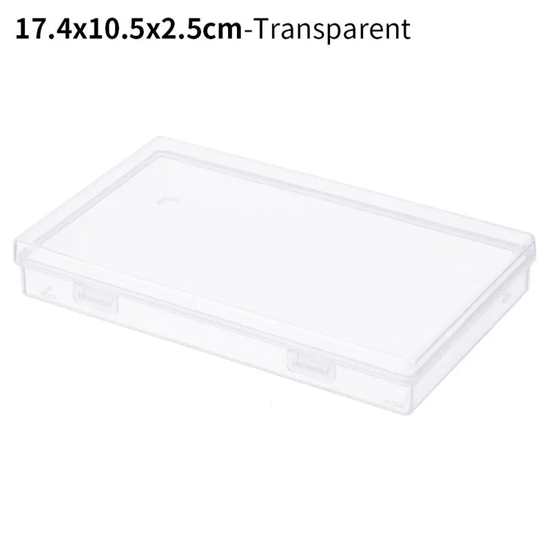 8Styles Plastic Storage Box Small Square Clear Black Box For Jewelry Diamond Embroidery Craft Bead Pill Home Storage Supply