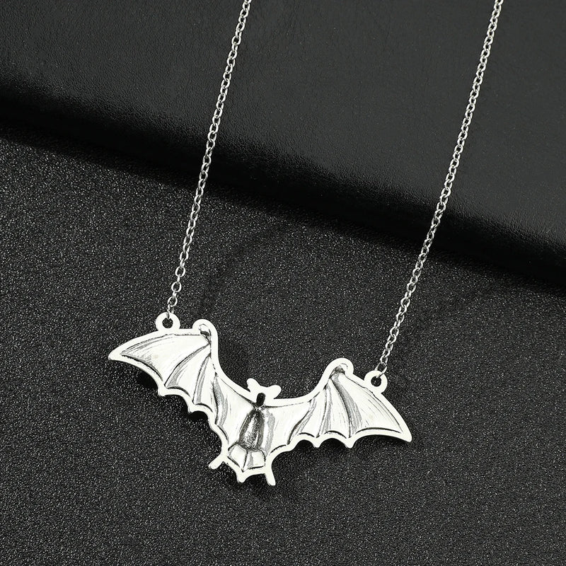 Goth Emo Neck Vintage Punk Gothic Bat Chain Necklace For Women Men Animals Choker Halloween Collar Hip Hop Girls Jewelry Gift