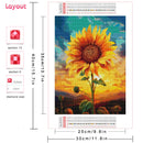 Huacan New Arrivals Diamond Embroidery Flower DIY Full Drill Mosaic Sunflower Sunset Complete Kit Handmade Gift Home Decor