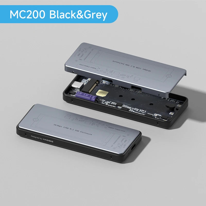 Hagibis M.2 NVMe SSD Enclosure Write Protect USB C 3.2 Gen2 to NVMe PCI-E M.2 SSD Case With 100W PD for iPhone 16 15 Pro MacBook