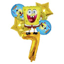 Cartoon Yellow Sponge-Bob Theme Party Supplies Disposable Tableware Plate Cup Tablecloths Balloons For Kids Birthday Baby Shower