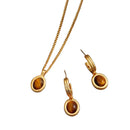 Trendy Jewelry European and American Design Stone Pendant Necklace For Women 2023 Trend New Elegant Earrings Accessories