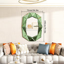 40 Inch Asymmetrical Decorative Wall Mirror Glass Inlayed Accent Vanetian Mirror for Living Room Bedroom