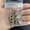 3D luxury zircon Star cross Nail Metal Charms 10pcs mermaid  bead nail jewelry  11*18mm Aolly Nail Art Crystal Gems Decorations