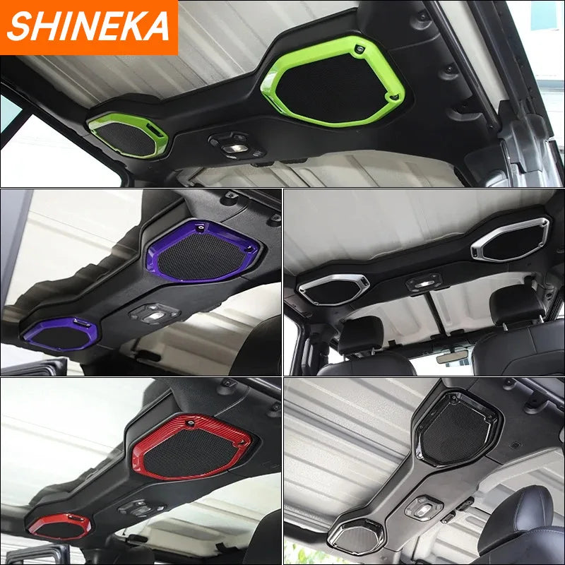 Car Top Roof Speaker Loudspeaker Decoration Cover for Jeep Wrangler JL 2018+ for Jeep Gladiator JT 2018+ Interior Accessories