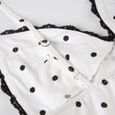Tossy Lace V-Neck Patchwork Maxi Dress Women Backless High Waist Slim Spaghetti Contrast Party Dress Female Spring Long Dress