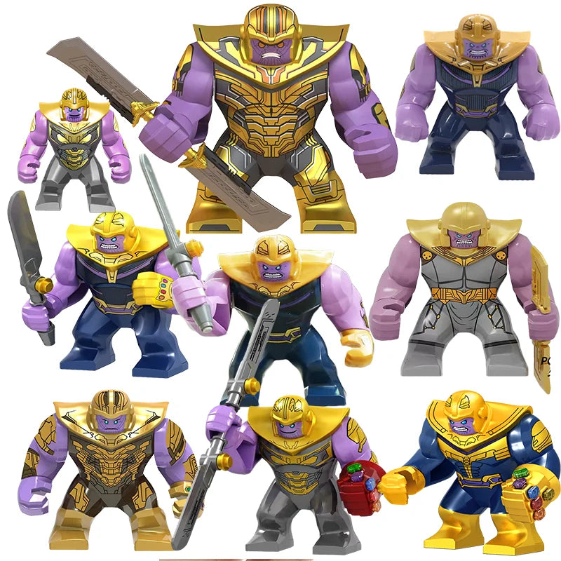 Marvel Legendary Superhero Full Series Thanos Doll Blocks, Anime Character Model Assembly Blocks, Children's Toy Gifts