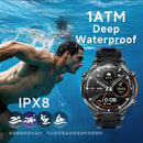 2026 GPS Smartwatch for Men 1.7 HD Screen Military Smart Watch Flashlight IP68 Waterproof 100 Sport Modes 720mAh Large Battery