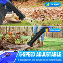 DayPlus Leaf Blower, 3 in 1 Garden Vacuum Leaf Shredder, Powerful Electric Garden Blower Household, 6 Variable Speed 35L Bag