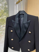 Fashion Simple Casual Long Sleeve Female Jackets Suit Collar Blazers Short Tops 2023 Autumn Korean Chic Elegant Women Coats